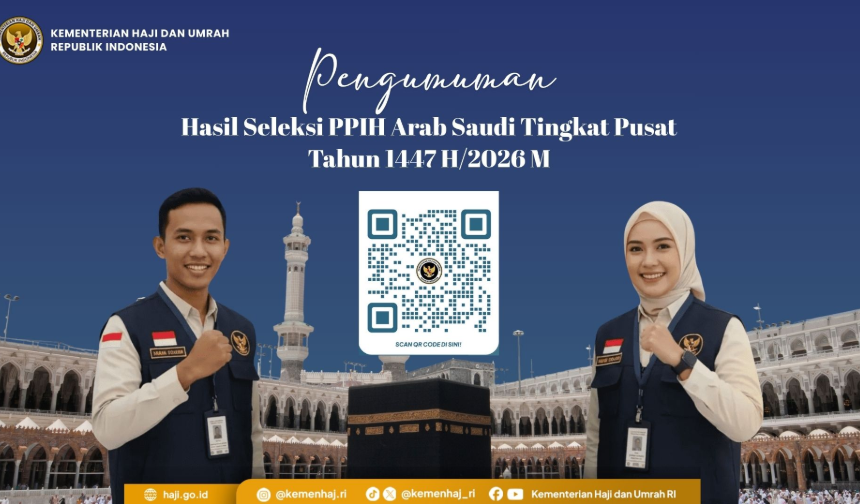 Hasil Seleksi PPIH Arab Saudi Tingkat Pusat Tahun 1447 H/2026 M